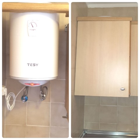 A large, heated pool that we built in Guime